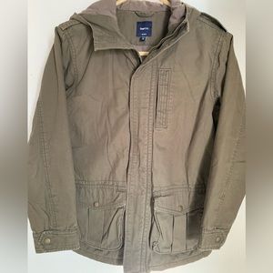 Gap Utility Jacket Unisex Kids Size-XL-Hooded Long Sleeve Full Zip.